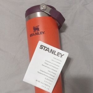 Stanley Orange Mug with Purple Lid